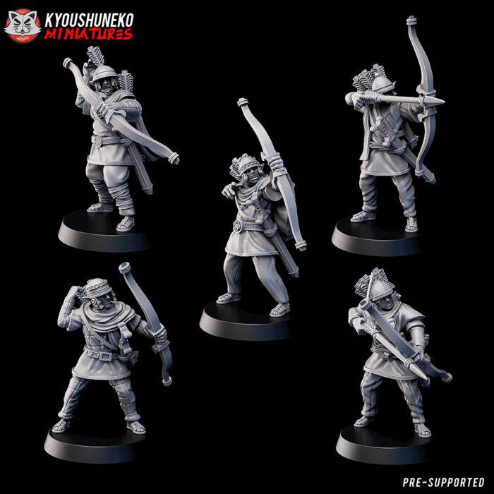 4_GAELIC_WOODELF_FOREST_GUARDS_Kyoushuneko Miniatures