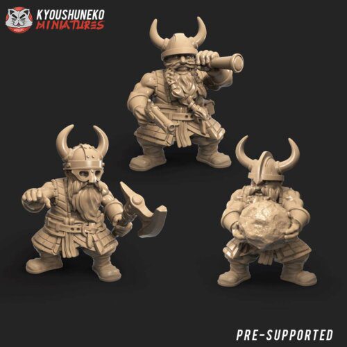 Miniature dwarf catapult artillery crew Kyoushuneko