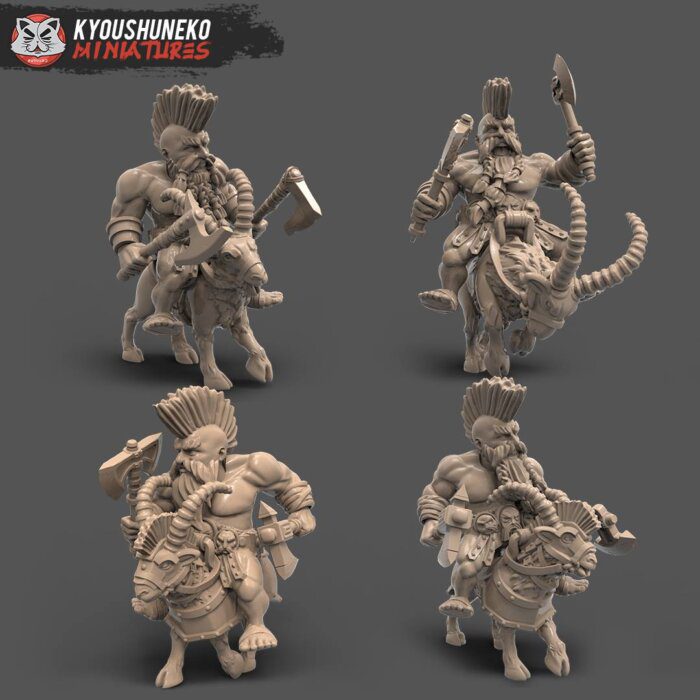 Miniatures Dwarf Mounted Slayer Double Axe Kyoushuneko