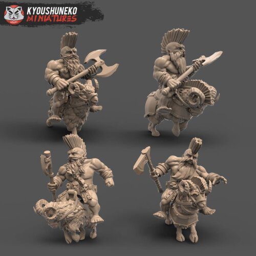 Miniatures Dwarf Mounted Slayer Great Axe Kyoushuneko