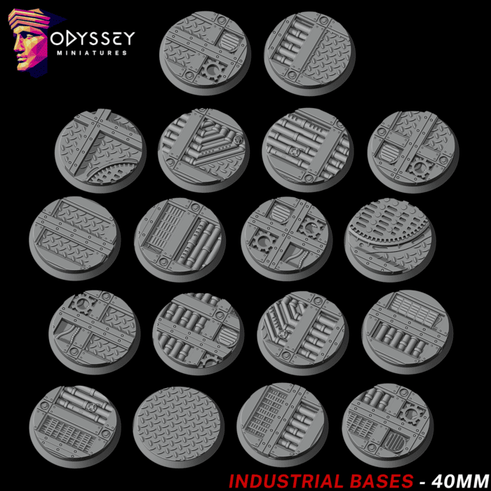 Industrial Bases 40mm | Socles Wargame