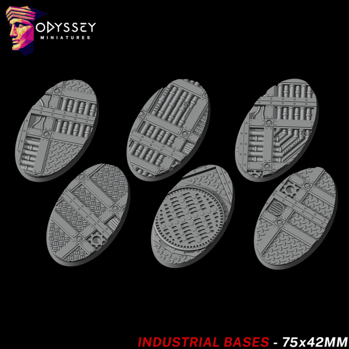 Industrial Bases 75x42mm | Socles Wargame